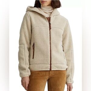 Polo Ralph Lauren Sherpa Fleece Hooded Jacket Full Zip L